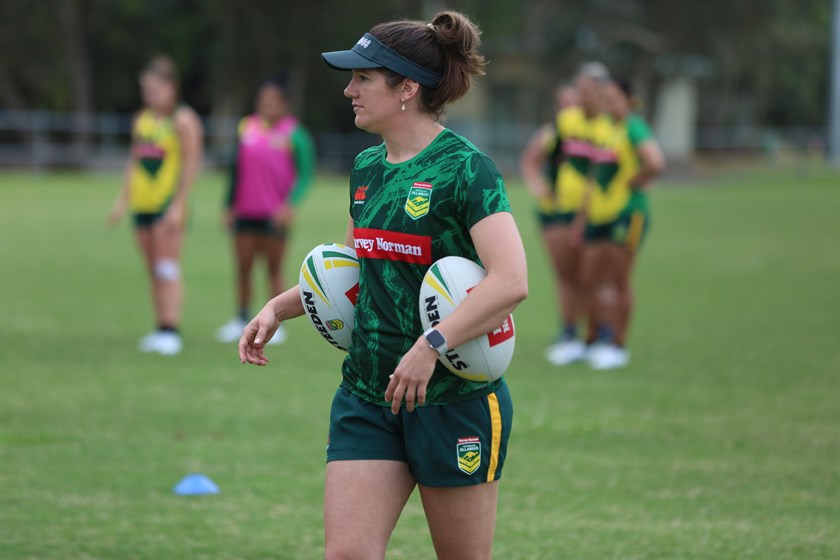 Kate Mullaly at Jillaroos training.