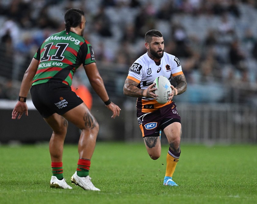 Adam Reynolds in action for the Brisbane Broncos against the Rabbitohs last year.