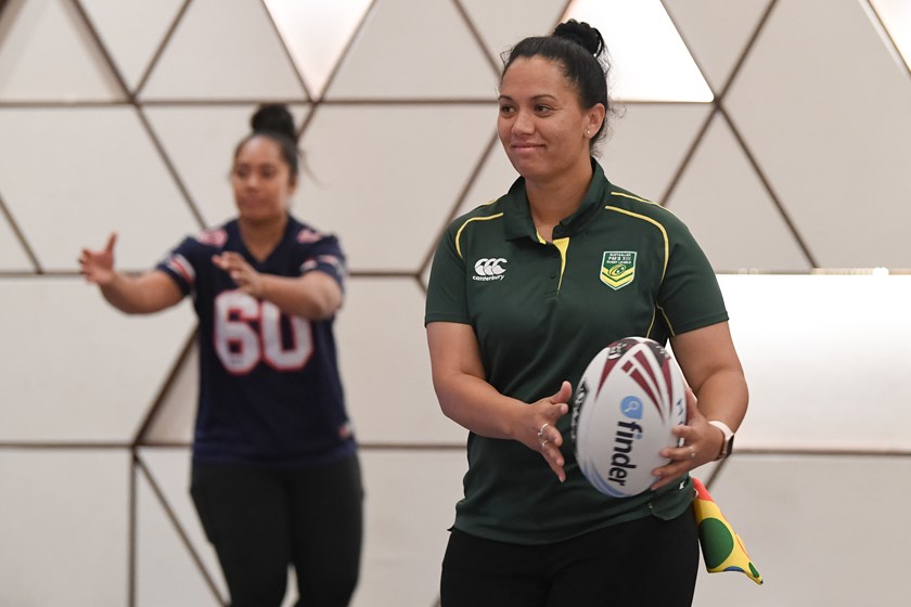 Jess Skinner at the Voice Against Violence workshop in 2019 with the PM's XIII.