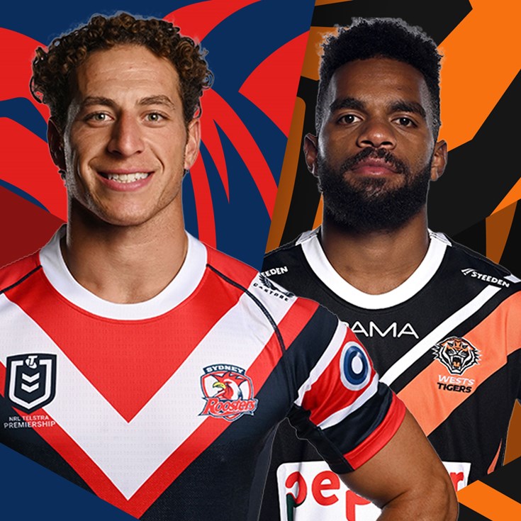 Roosters v Wests Tigers: Two earn debut; Fresh Hope for Benji
