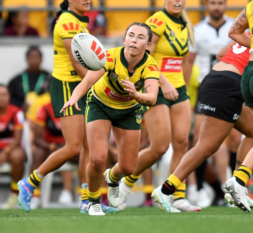 Quincy Dodd made her long awaited Test debut for the Jillaroos in the 2024 Pacific Championships.