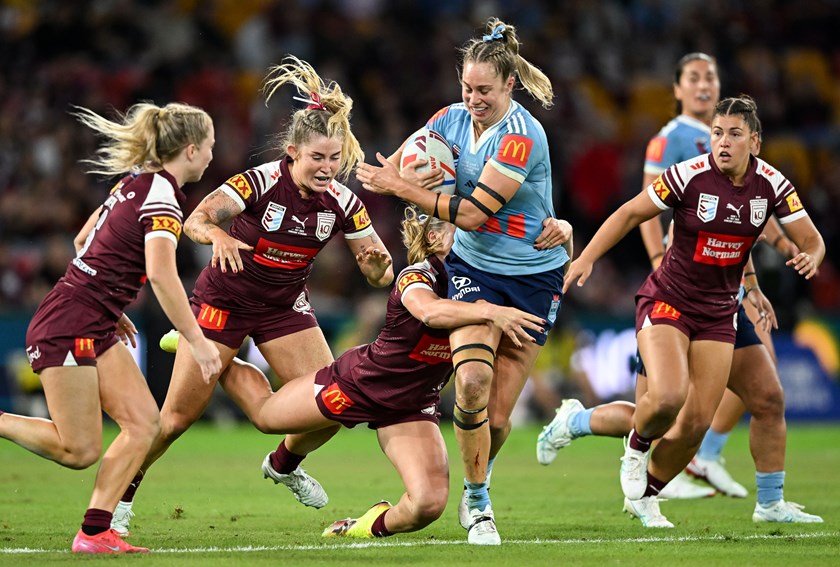 Kezie Apps starred in NSW's 32-12 defeat of the Maroons in Origin I.